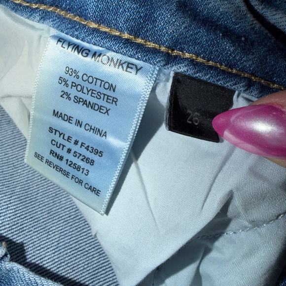 NWOT Flying Monkey Ripped Blue Boyfriend Jeans - Picture 7 of 7